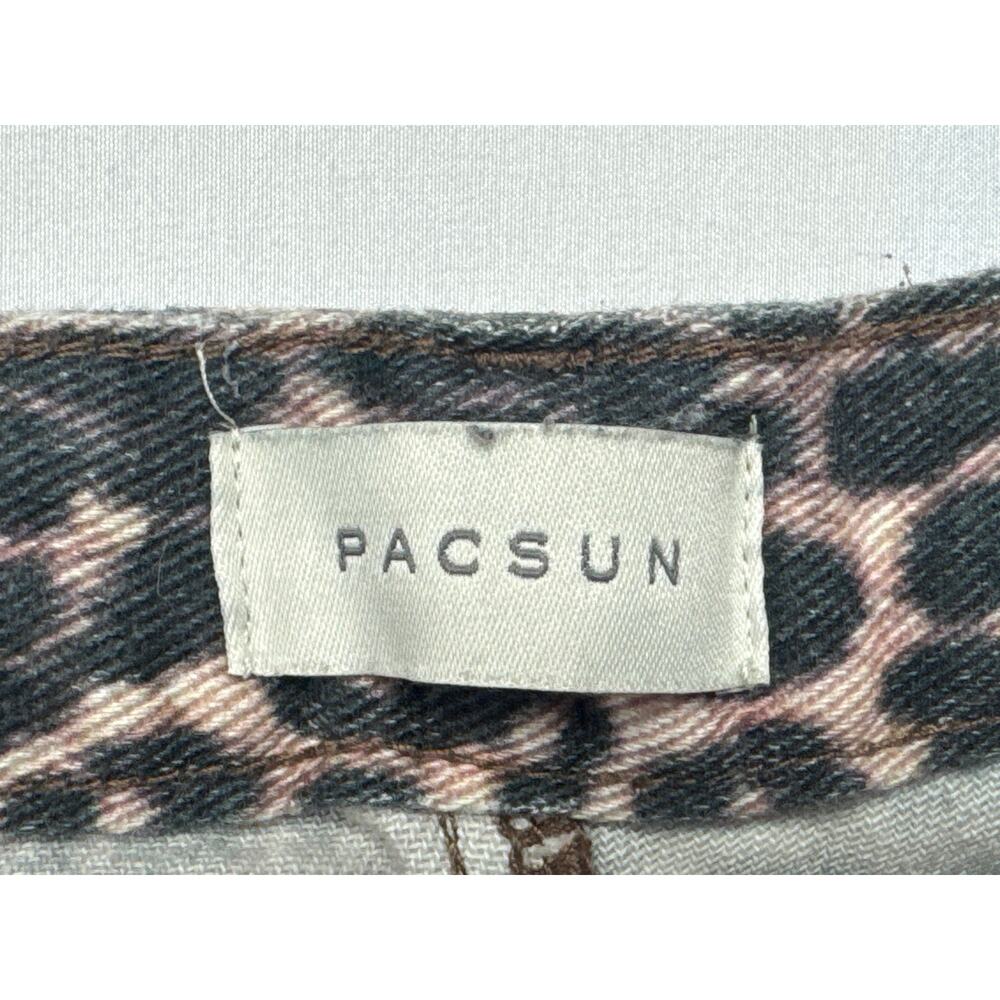 PacSun Women's Casey Low Rise Baggy Leopard Print Jeans - Size 23 (25x30) - Picture 4 of 6